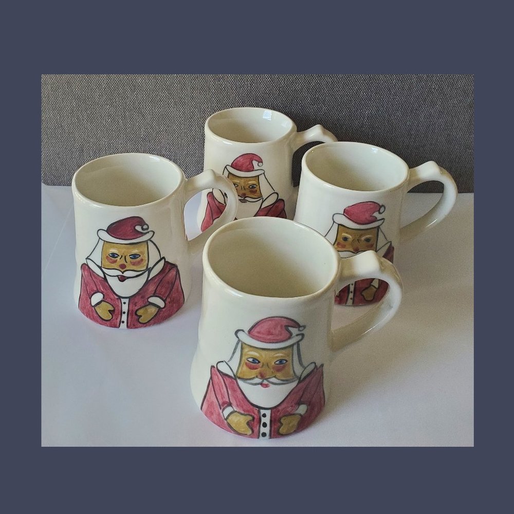 🎅RARE N. S. Gustin Vintage Santa Claus Cups -  4